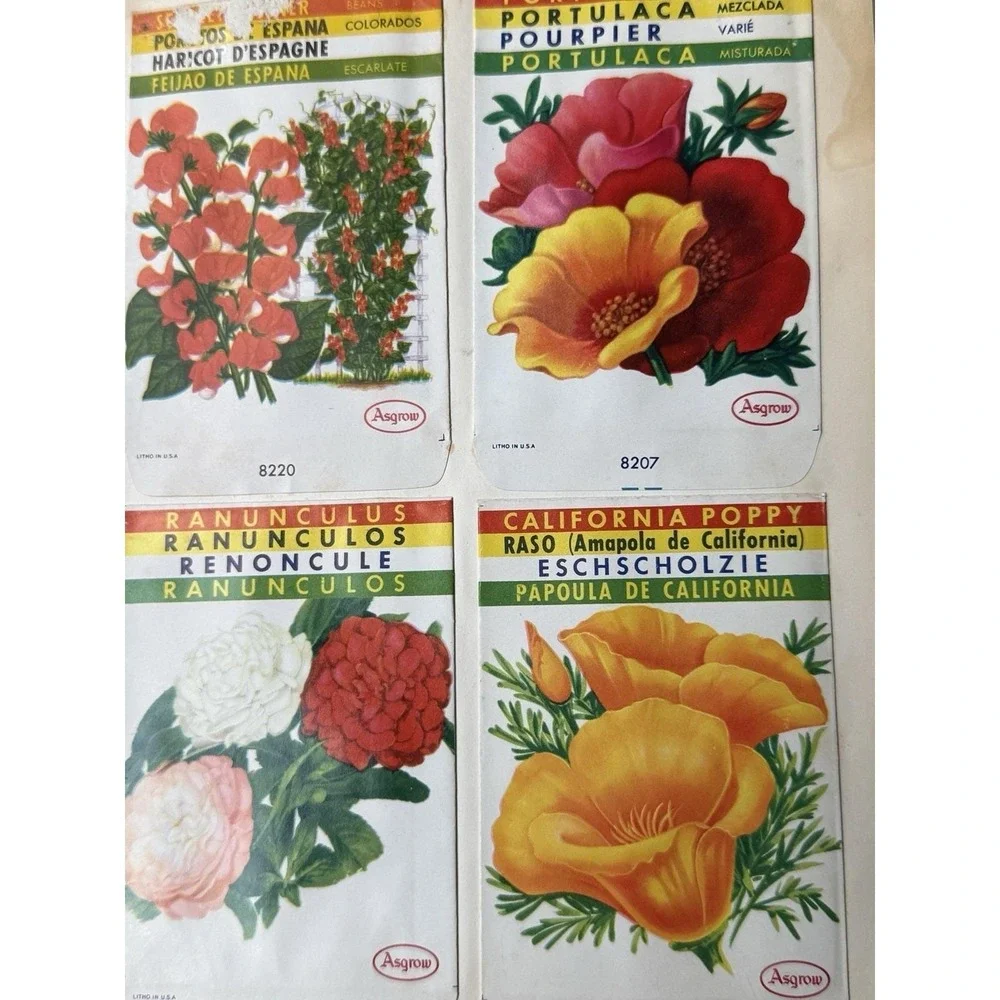 VTG rare 1950s-60s Asgrow Seed Salesman Sample Book 280+ Labels Accopress Binder